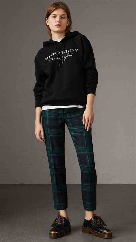 embroidered hooded sweatshirt burberry|burberry jumpers for women.